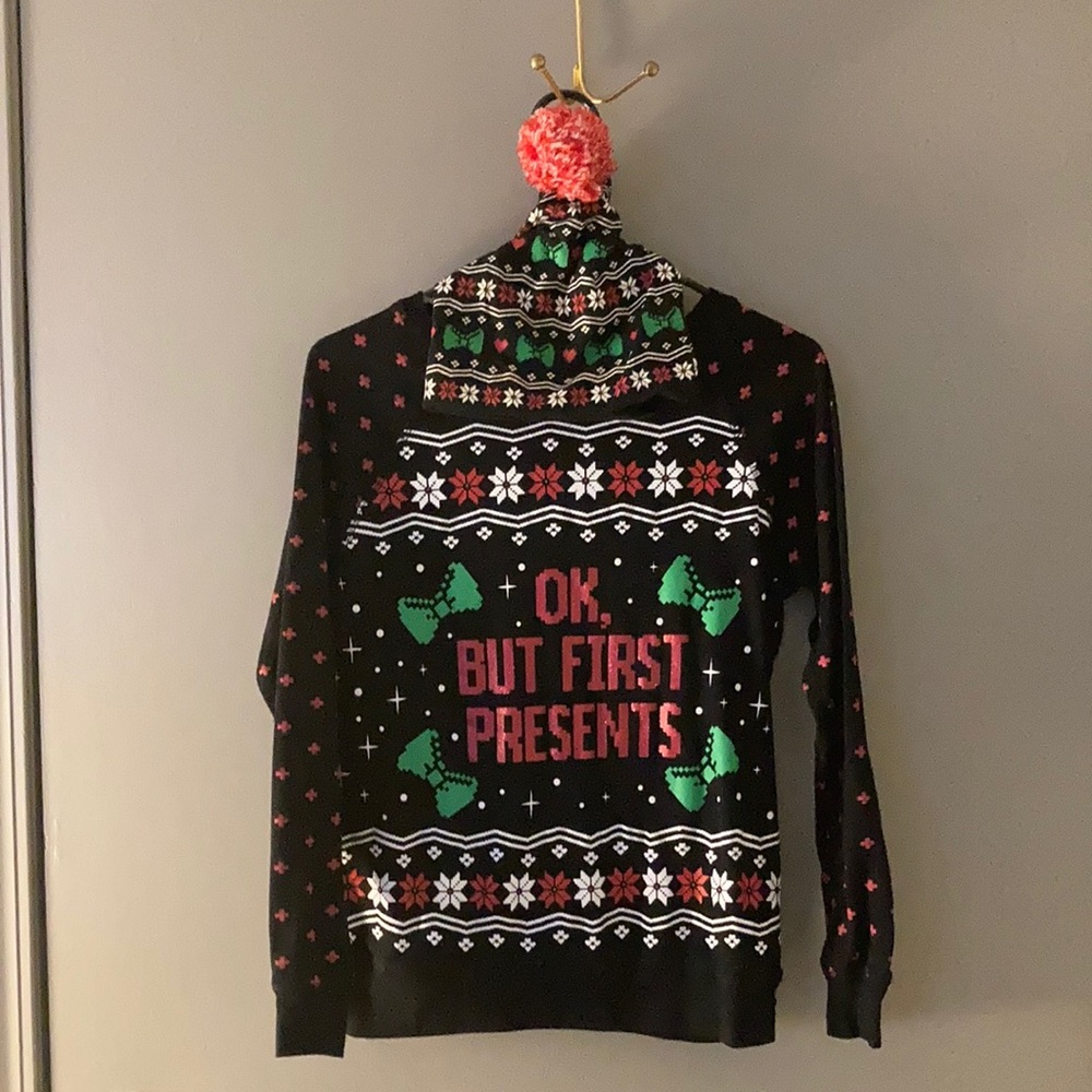 Freeze MED Christmas long sleeve top & beanie set